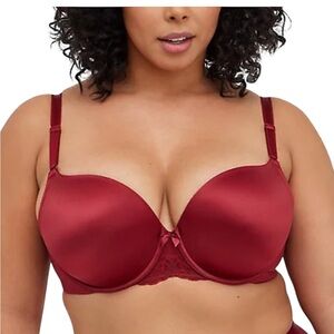 Torrid Curve Perfect Underwire T Shirt Push Up Bra Size 44DD Biking Red